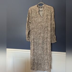 Lands End Belted Midi Dress